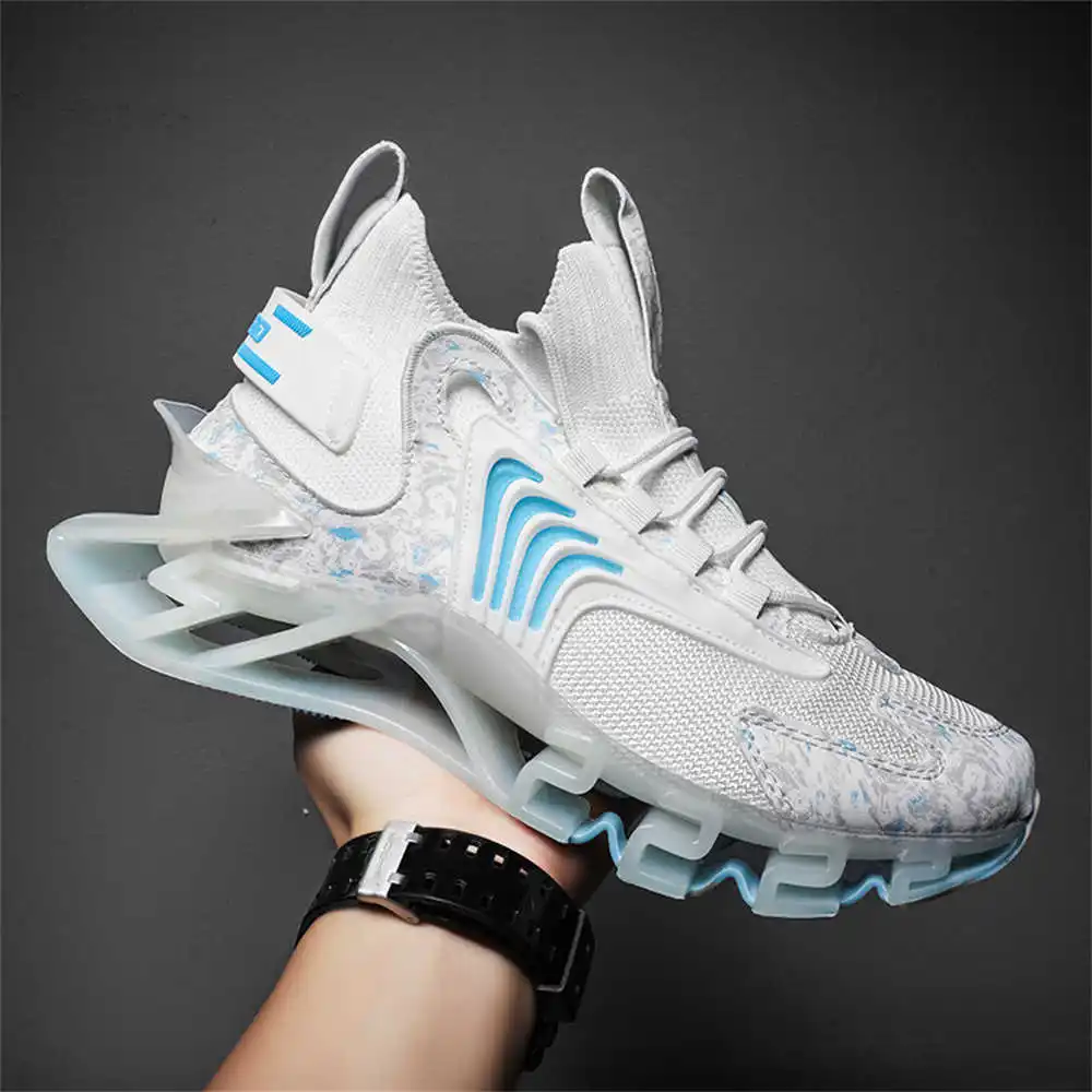 Men Shoes Clearance - Blue Slipon Long Pink Boots Light