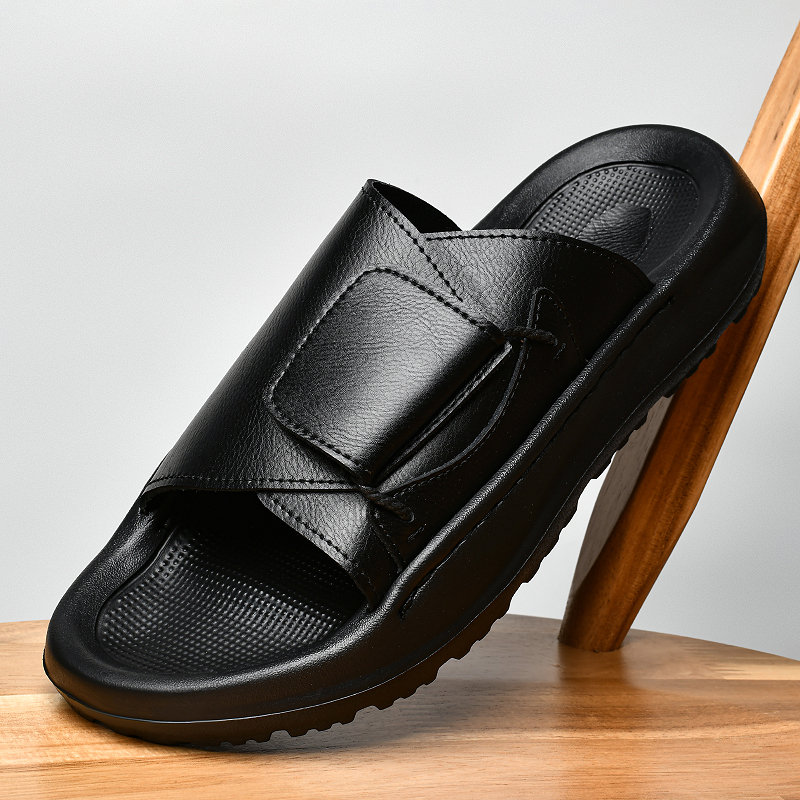 Men'S Shoes Qn - Leather Men's Slippers Slides Casual 2026