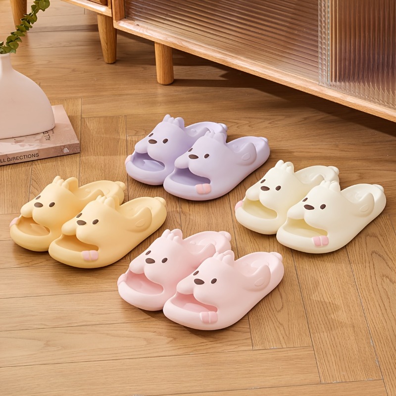 Men Shoes Size To Women - Cute Dog Cartoon Slippers Women Men