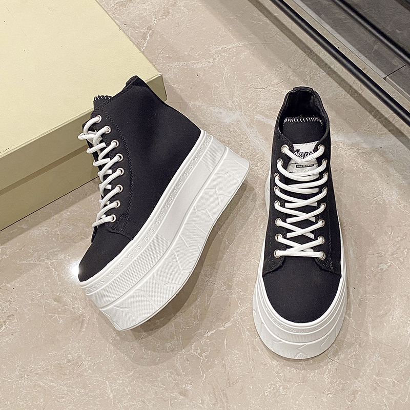 Women's Canvas Thick Bottom He - Canvas Sneaker High avaliação e preço