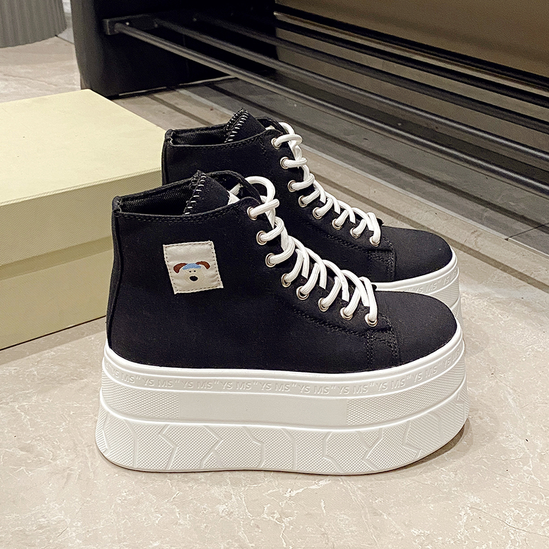 Women's Canvas Thick Bottom He - Canvas Sneaker High avaliação e preço