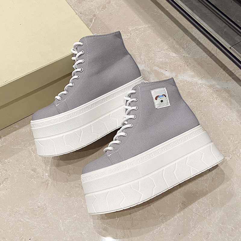 Women's Canvas Thick Bottom He - Canvas Sneaker High avaliação e preço