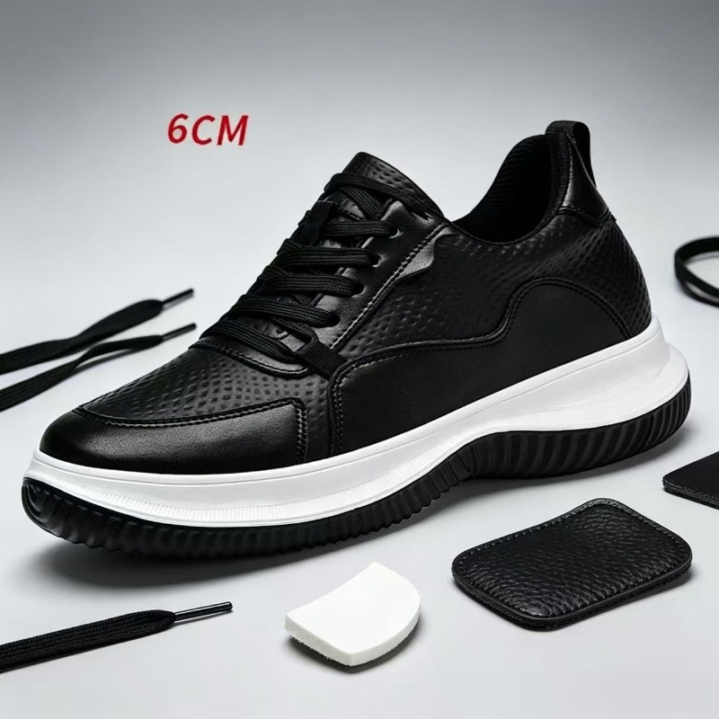 White Cow Leather Elevator Sne - Men'S Shoes To Increase Height avaliação e preço