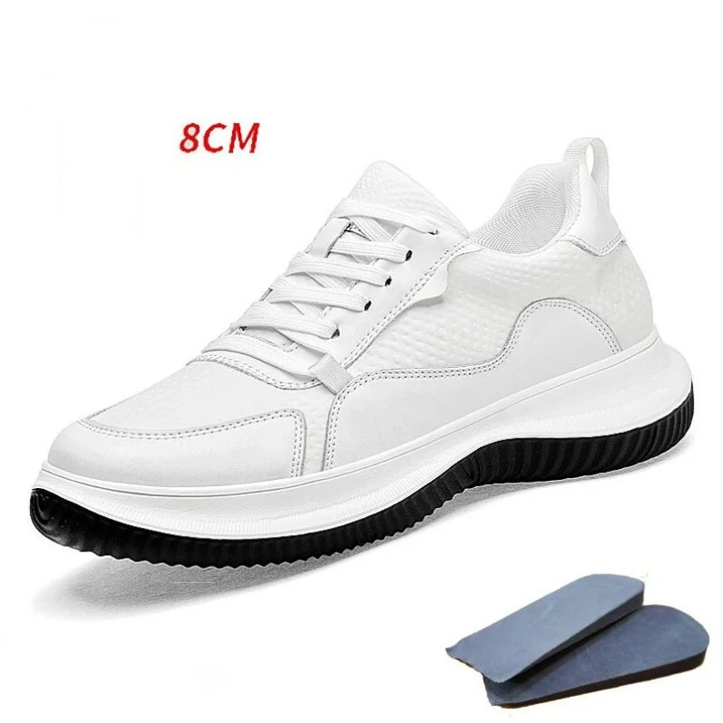 White Cow Leather Elevator Sne - Men'S Shoes To Increase Height avaliação e preço