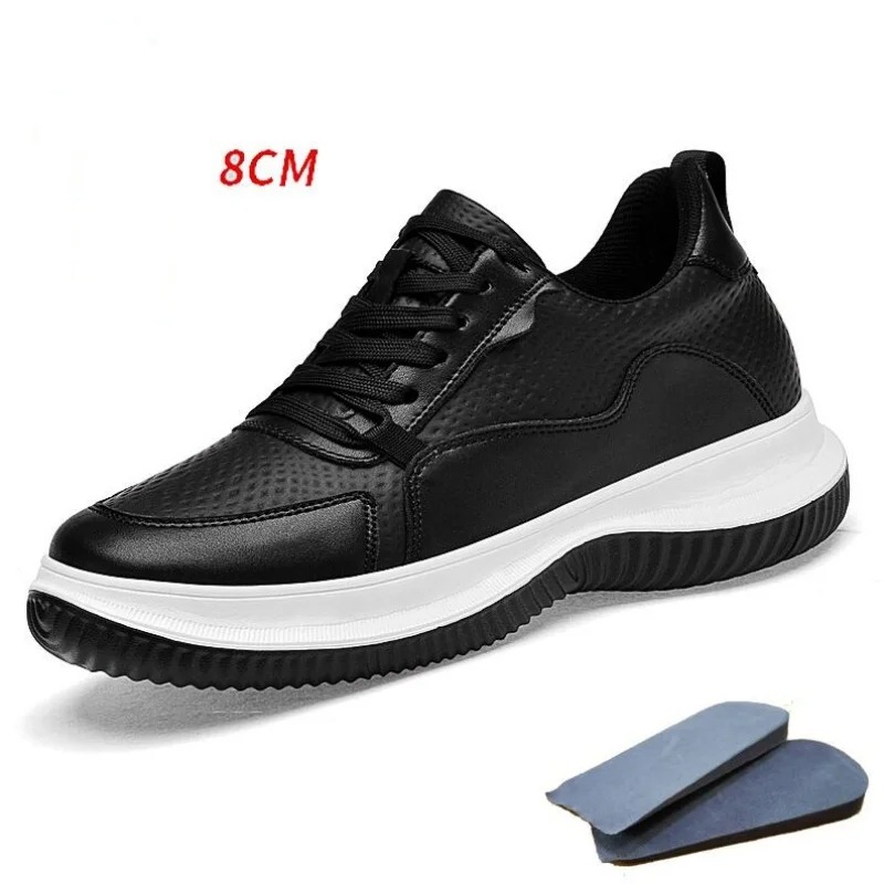 White Cow Leather Elevator Sne - Men'S Shoes To Increase Height avaliação e preço