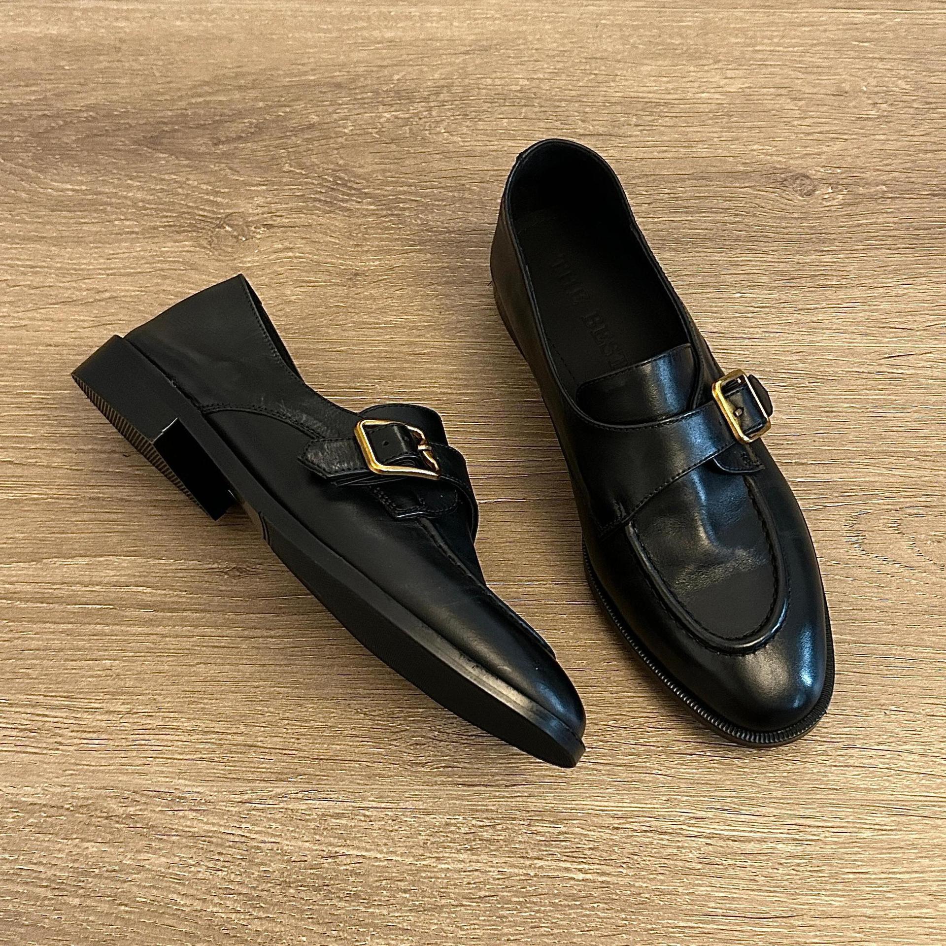 Women's Black Shoes Monk Strap - Monk Strap Shoe avaliação e preço