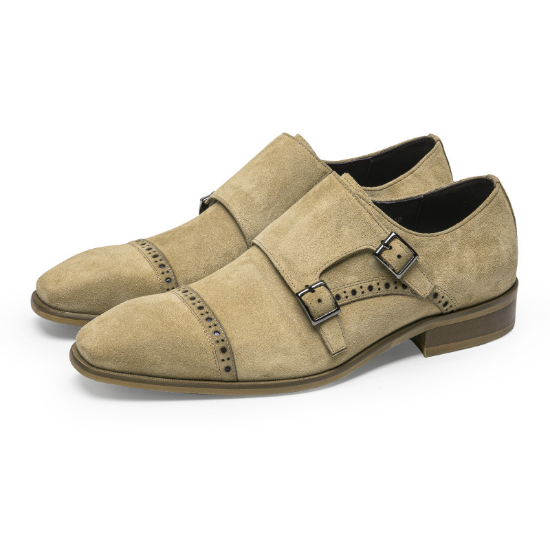 Vintage Design Men Dress Shoes - Monk Strap Shoe avaliação e preço