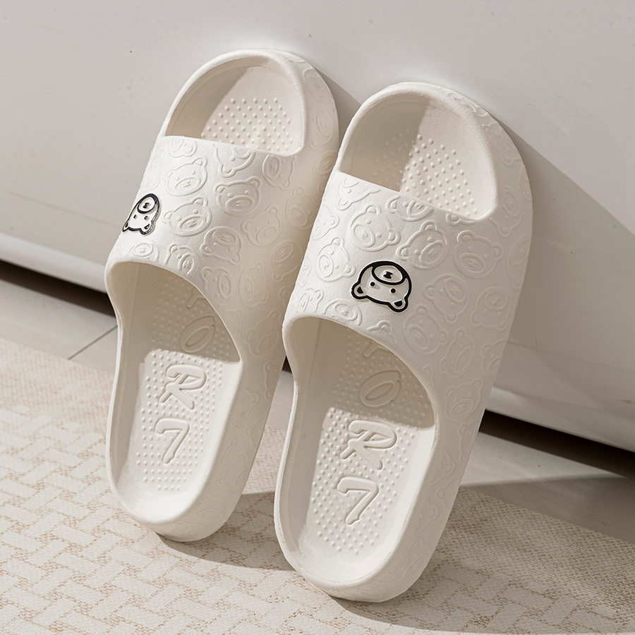 Printting Cute Bear Women Slip - Men Shoes Size To Women avaliação e preço