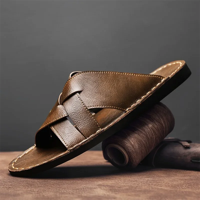Genuine Leather Men Casual San - Men'S Shoes Qn avaliação e preço