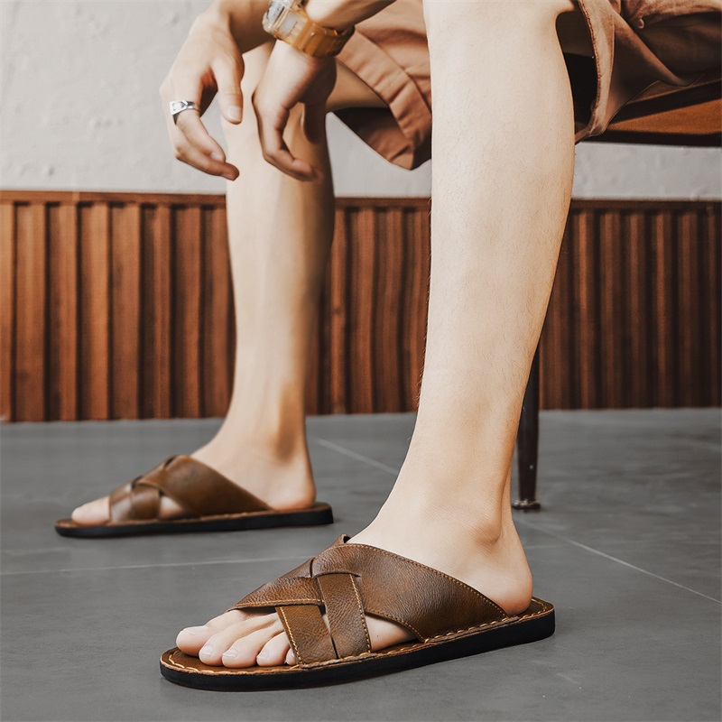 Genuine Leather Men Casual San - Men'S Shoes Qn avaliação e preço
