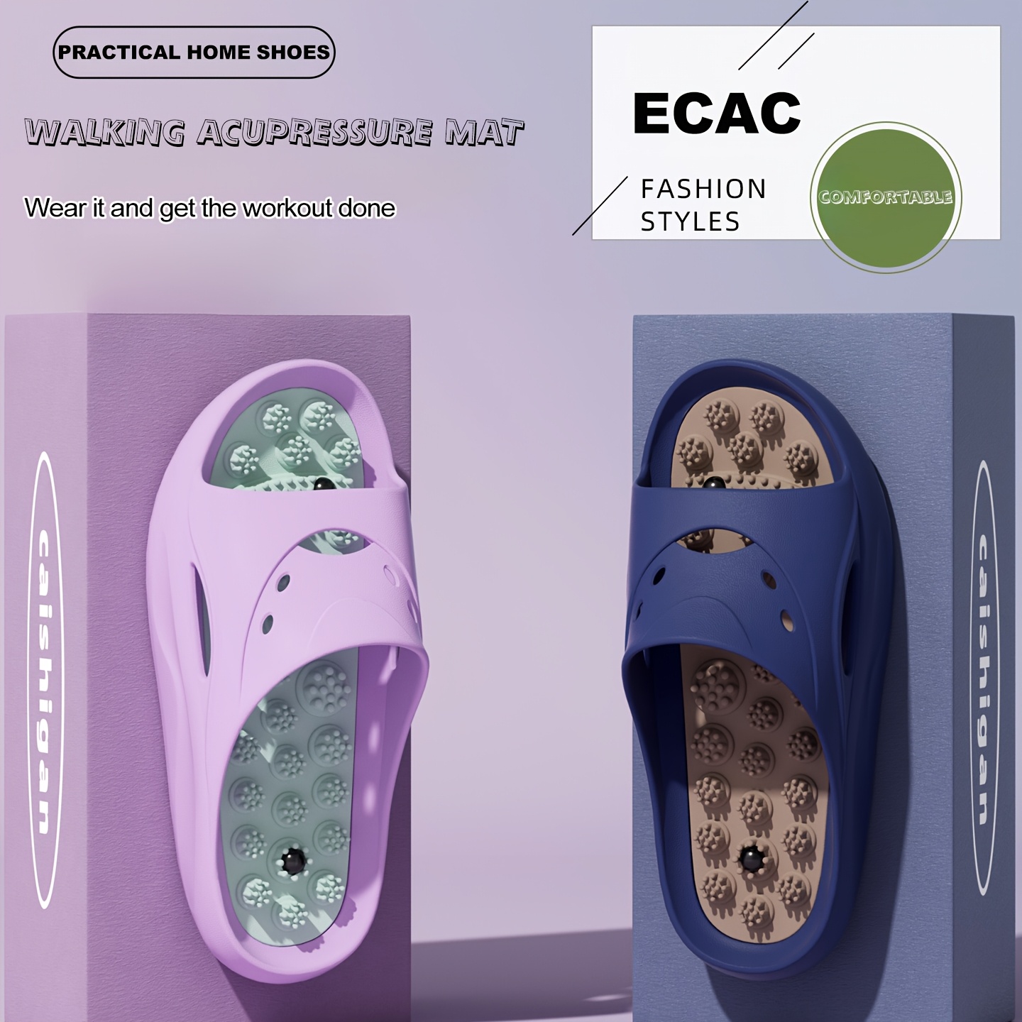 Women Men EVA Massage Slippers - Men Shoes Size To Women avaliação e preço
