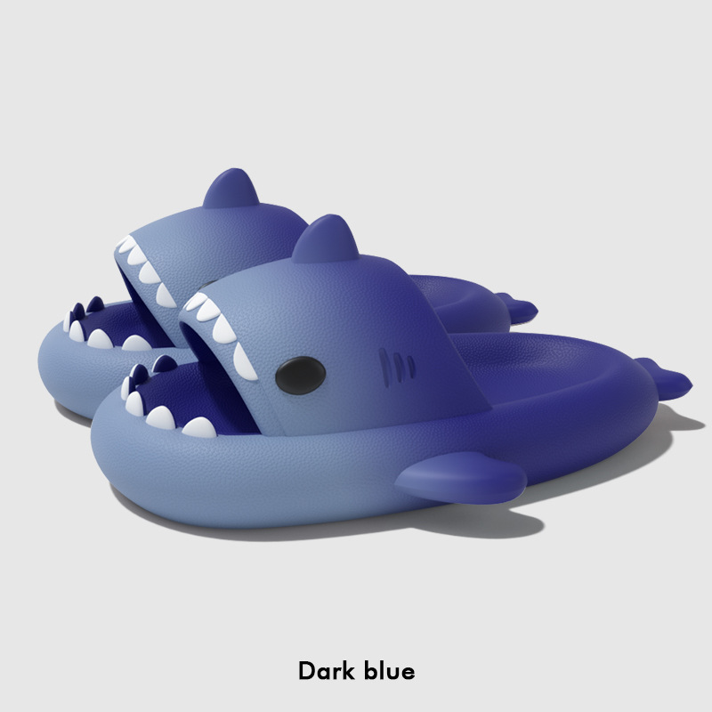 Cute Cartoon Shark Slippers Fo - Men Shoes Size To Women avaliação e preço
