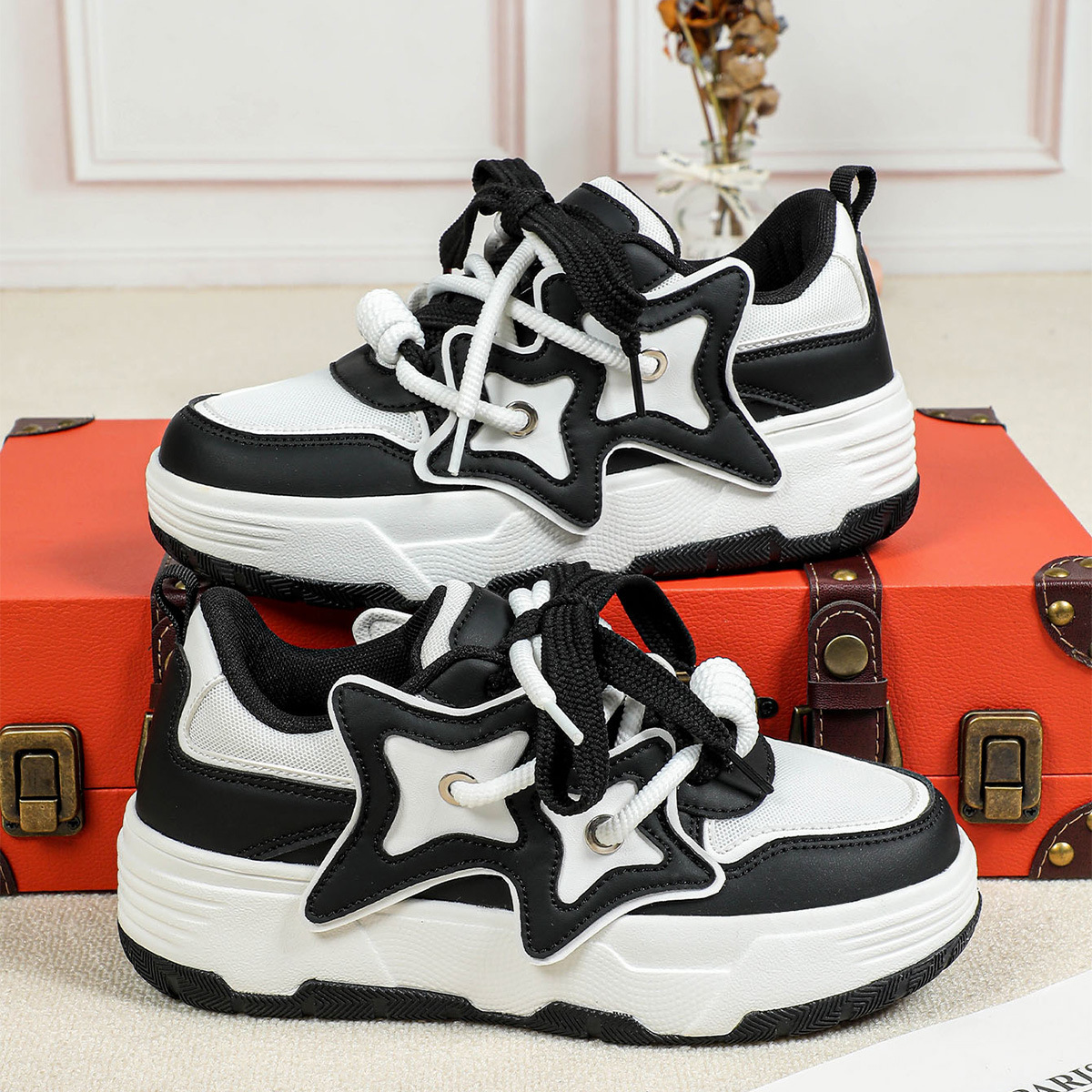 Trendy Platform Sneakers Women - Running Shoes Lightweight avaliação e preço