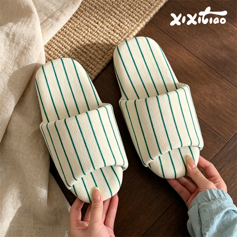 XIXITIAO Stripe Indoor Slipper - Men Shoes Size To Women avaliação e preço