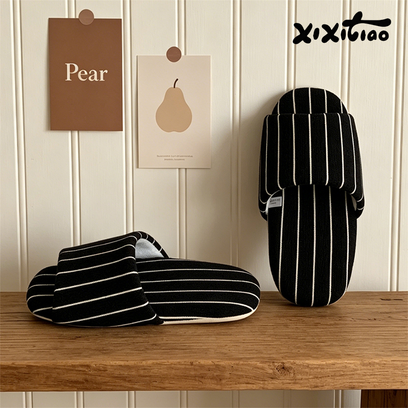 XIXITIAO Stripe Indoor Slipper - Men Shoes Size To Women avaliação e preço
