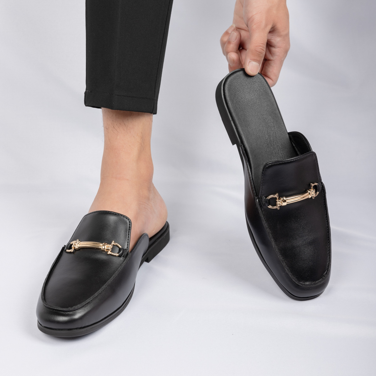 Fashion Men's Slip-on Half Sli - Men'S Shoes Qn avaliação e preço