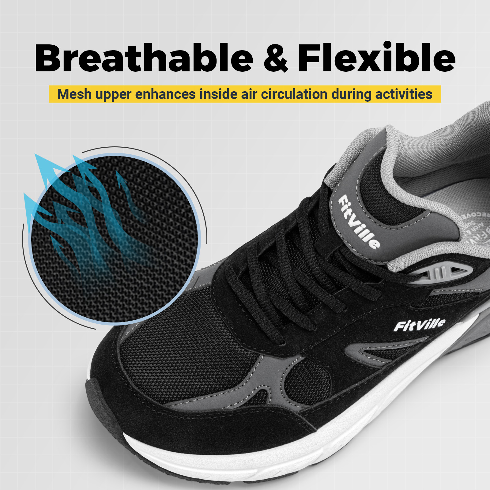 Fitville Walking Shoes Wide Me - Men'S Shoes For Gym avaliação e preço