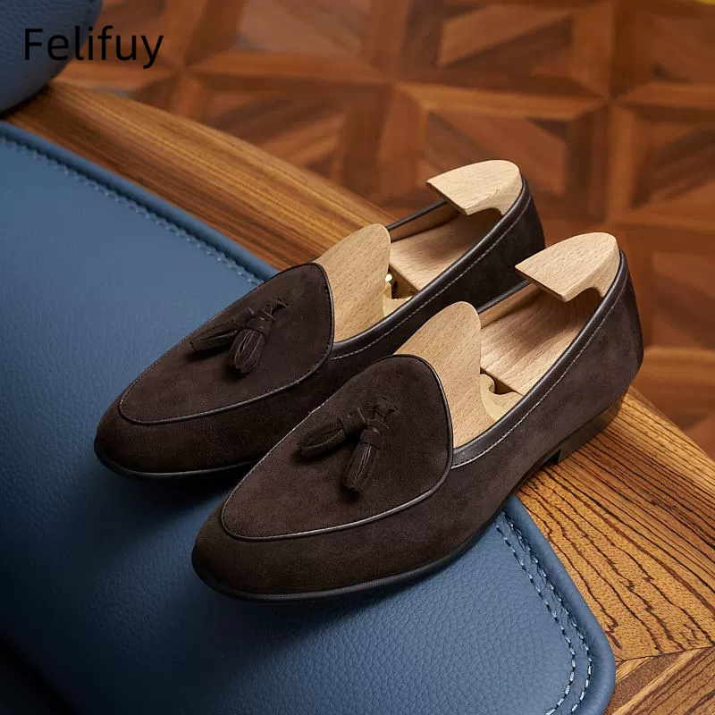 Italian kinds Cow Suede Men's  - Men Shoes Kinds avaliação e preço