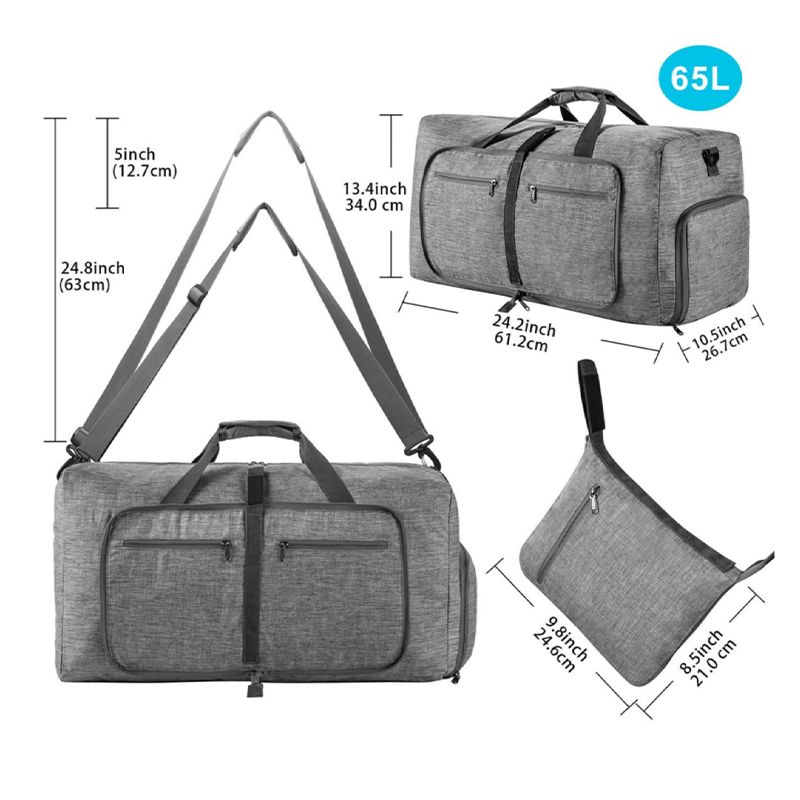Fmeida 65L Duffle Bag with Sho - Men'S Shoes Water Resistant avaliação e preço