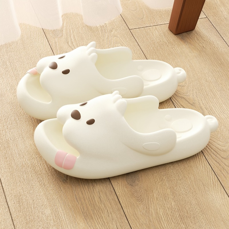 Cute Dog Cartoon Slippers Wome - Men Shoes Size To Women avaliação e preço