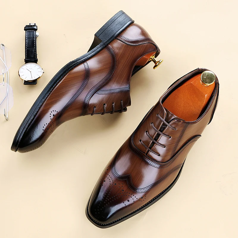 Luxury Brand Men's Glossy Leat - Monk Strap Shoe avaliação e preço