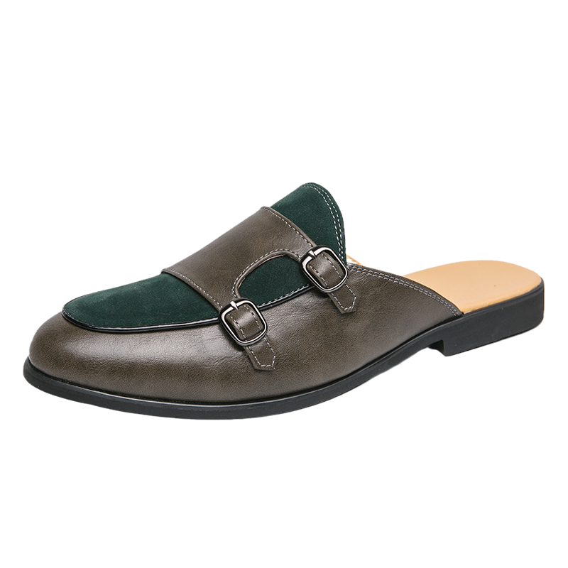 Fashion Black Green Monk Strap - Monk Strap Shoe avaliação e preço