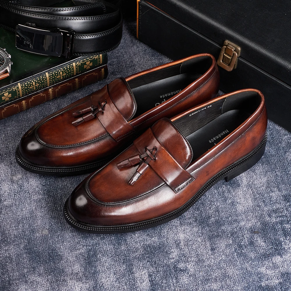 Men's Casual Breathable Leathe - Monk Strap Shoe avaliação e preço