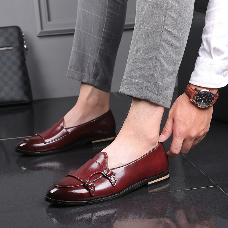 Fashion Men Loafer New Handmad - Monk Strap Shoe avaliação e preço