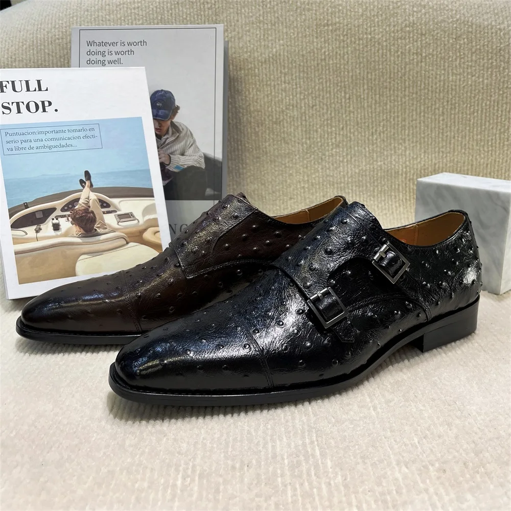 Men's Pointed Python Pattern G - Monk Strap Shoe avaliação e preço