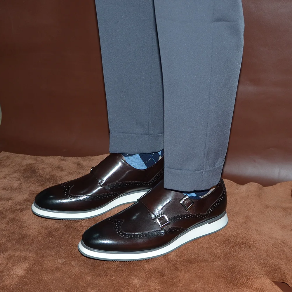 European Luxury Mens Sneakers  - Monk Strap Shoe avaliação e preço