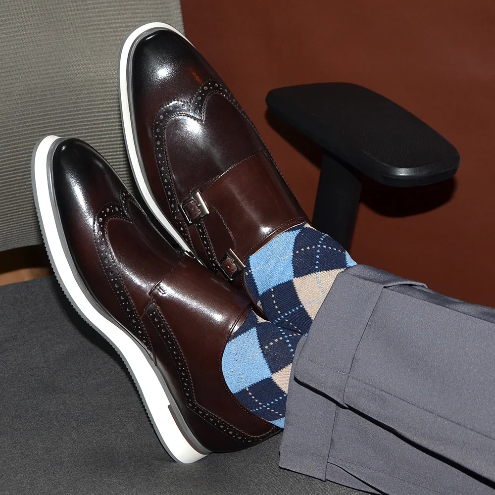 European Luxury Mens Sneakers  - Monk Strap Shoe avaliação e preço