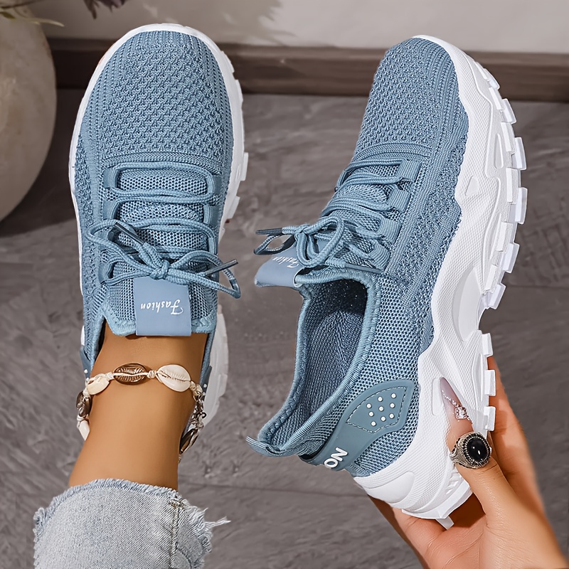 Breathable Knit Sneakers Fashi - Running Shoes Lightweight avaliação e preço