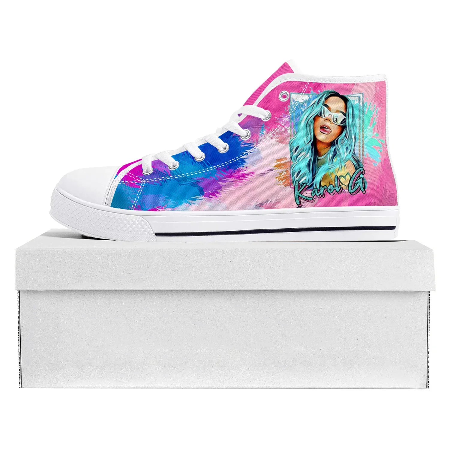Karol G Singer Printed High To - Canvas Sneaker High avaliação e preço