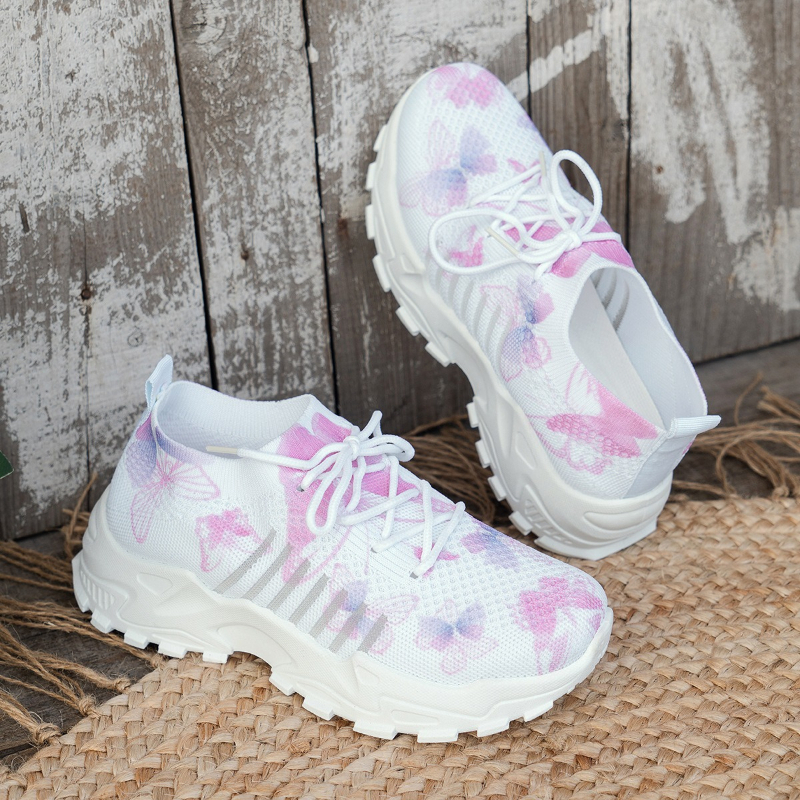 Women Butterfly Print Mesh Sne - Running Shoes Lightweight avaliação e preço