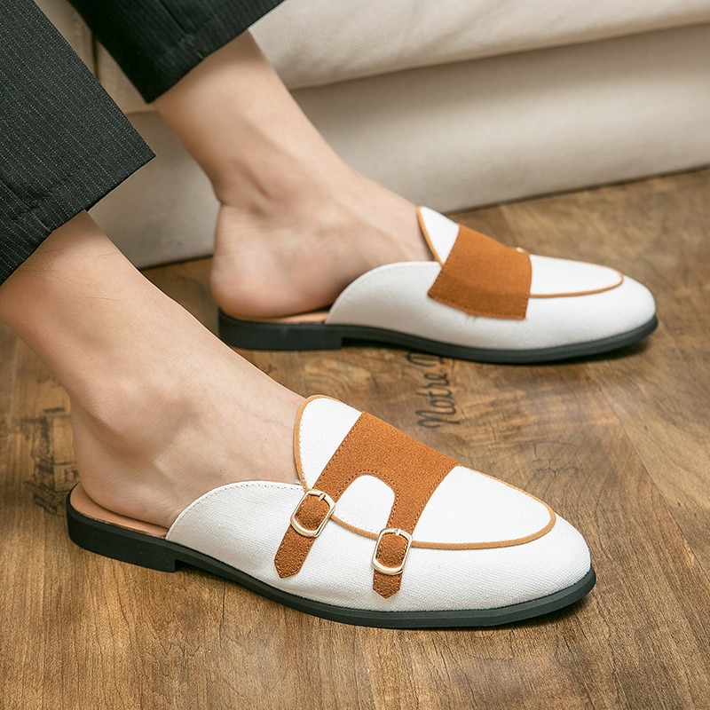 canvas mules half shoes for ma - Monk Strap Shoe avaliação e preço
