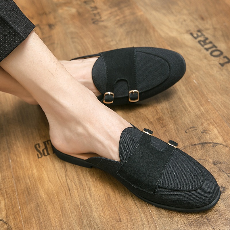 canvas mules half shoes for ma - Monk Strap Shoe avaliação e preço