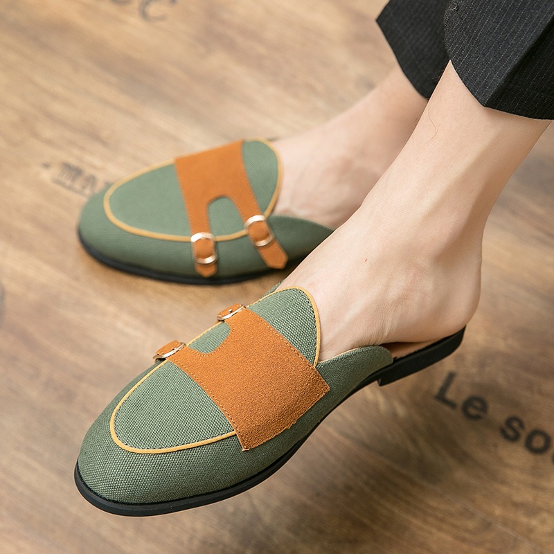 canvas mules half shoes for ma - Monk Strap Shoe avaliação e preço