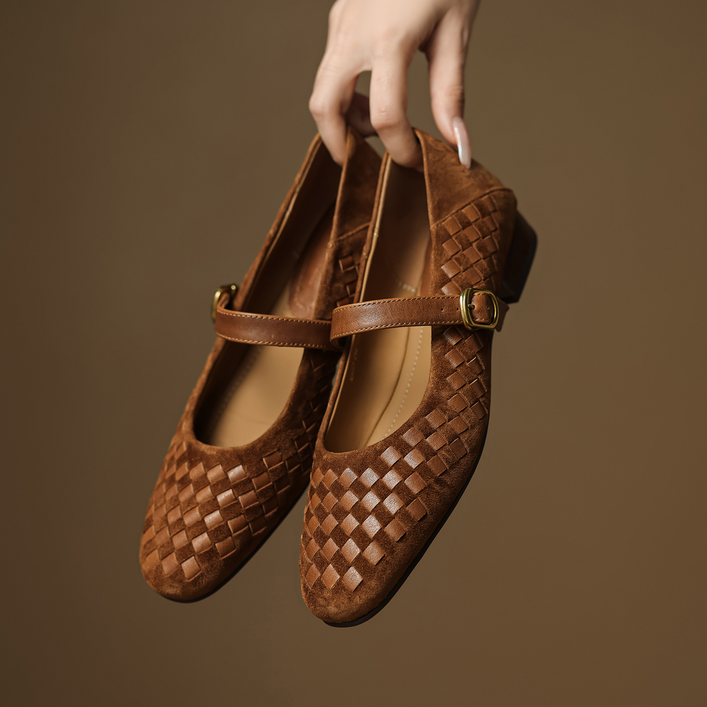 Handmade Genuine Woven Texture - Men Shoes High avaliação e preço