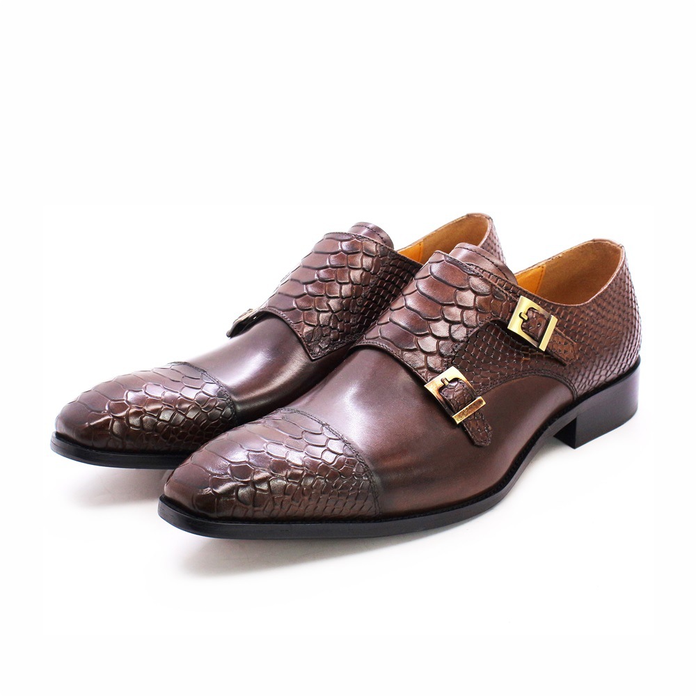 Men's New Business Casual Doub - Monk Strap Shoe avaliação e preço