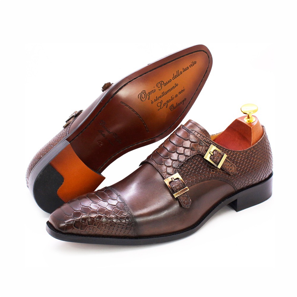 Men's New Business Casual Doub - Monk Strap Shoe avaliação e preço