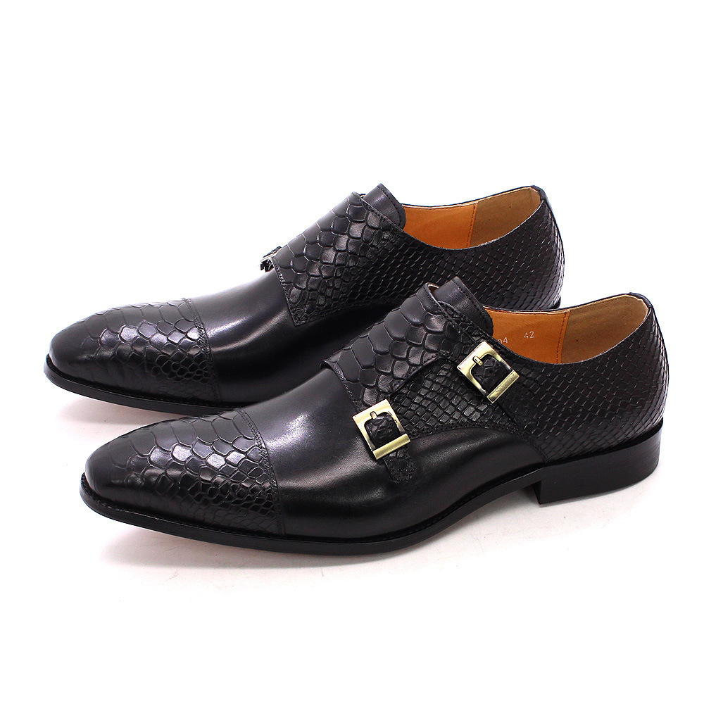 Men's New Business Casual Doub - Monk Strap Shoe avaliação e preço
