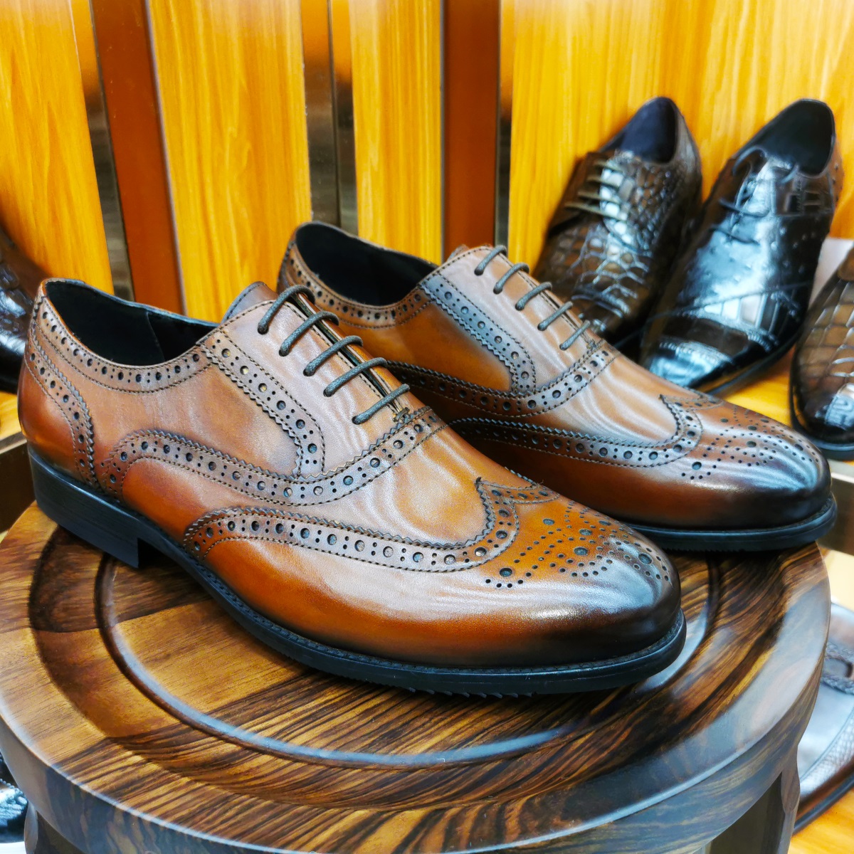 Luxury Men's Dress Shoes Genui - Monk Strap Shoe avaliação e preço