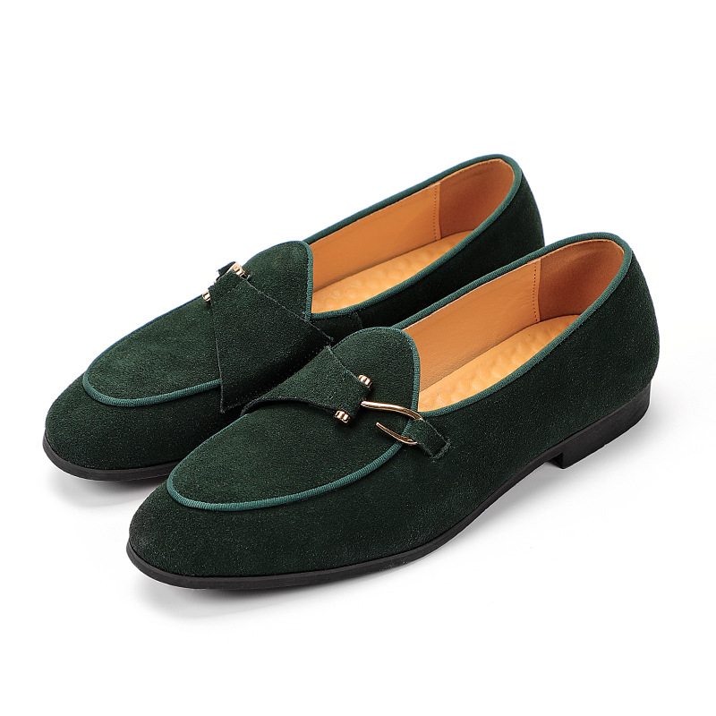 New Mens Trendy Pointed Suede  - Monk Strap Shoe avaliação e preço