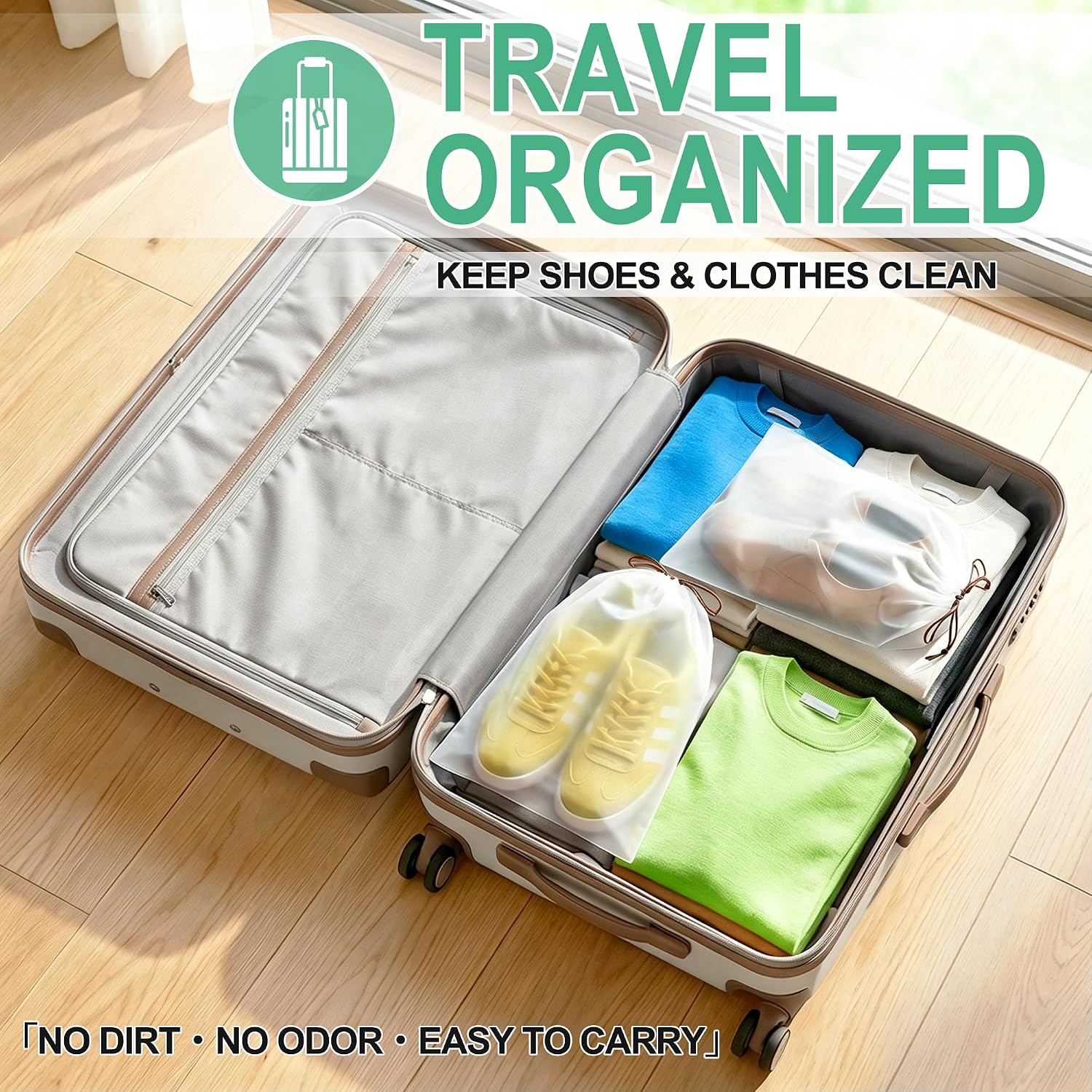 Large Clear Shoe Bags for Trav - Men'S Shoes Water Resistant avaliação e preço