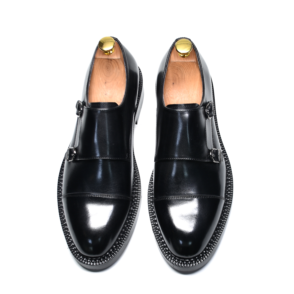 Luxury Genuine Leather Men's W - Monk Strap Shoe avaliação e preço