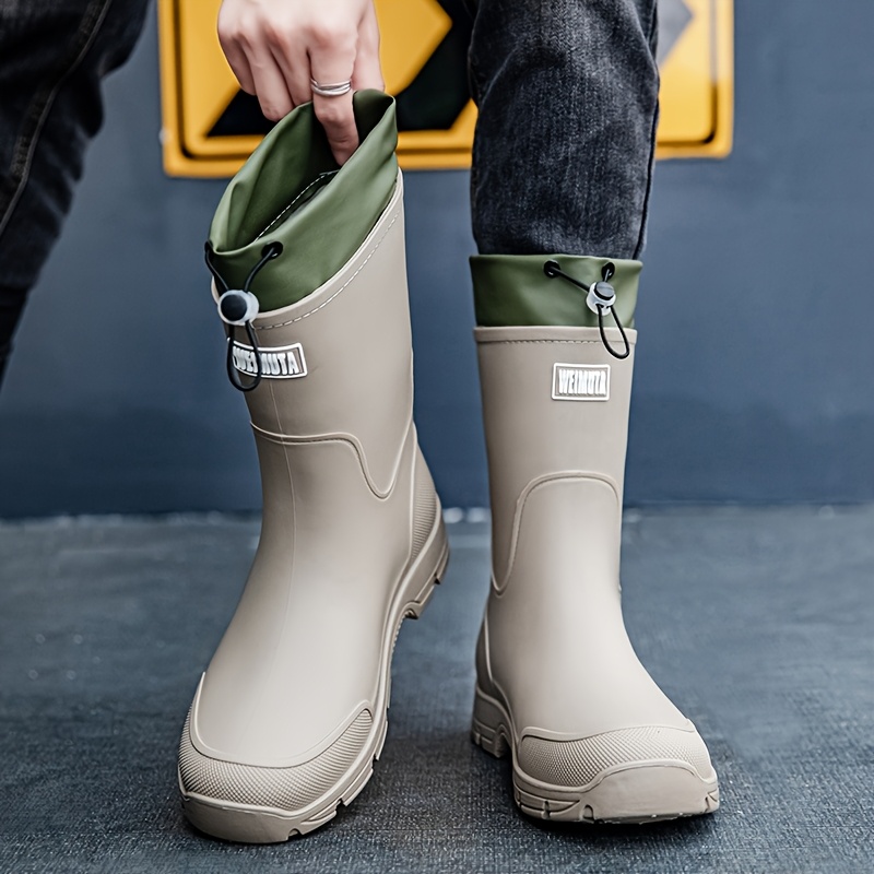 Men waterproof Rain Boots Mid  - Men'S Shoes Water Resistant avaliação e preço