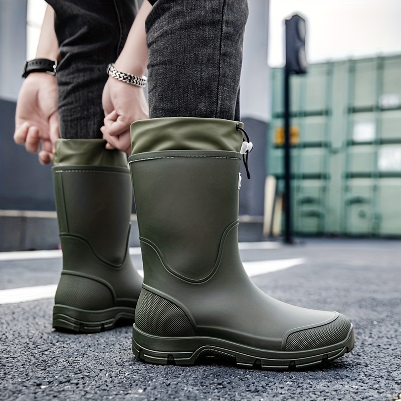 Men waterproof Rain Boots Mid  - Men'S Shoes Water Resistant avaliação e preço