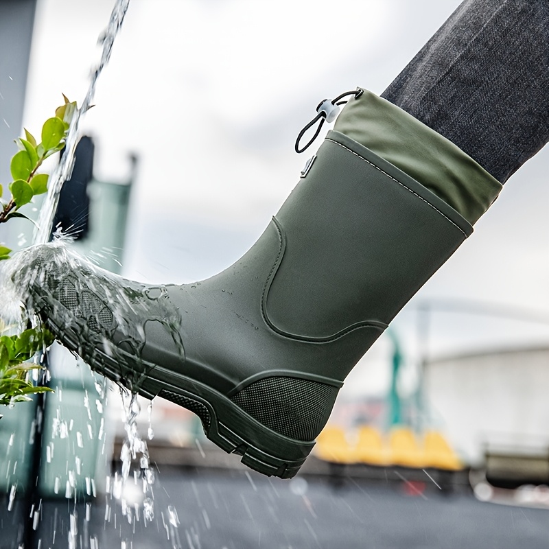 Men waterproof Rain Boots Mid  - Men'S Shoes Water Resistant avaliação e preço